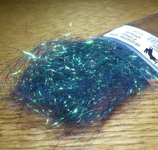 Hareline Ripple Ice Fibers - Olive AVAILABLE AT TROUTLORE FLY TYING STORE AUSTRALIA