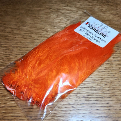 Hareline Schlappen Feathers 5-7 Inch – Orange AVAILABLE AT TROUTLORE FLY TYING STORE AUSTRALIA