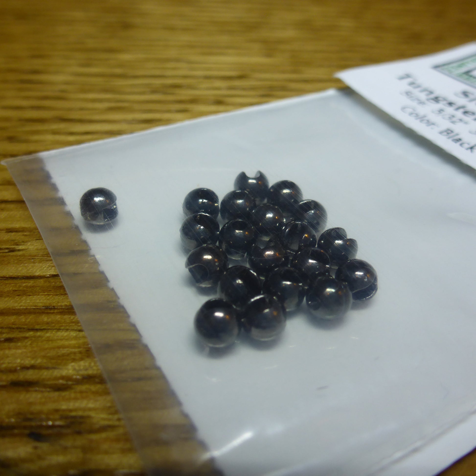 Hareline Slotted Tungsten Beads Black – 20 Pcs AVAILABLE AT TROUTLORE FLY TYING STORE AUSTRALIA