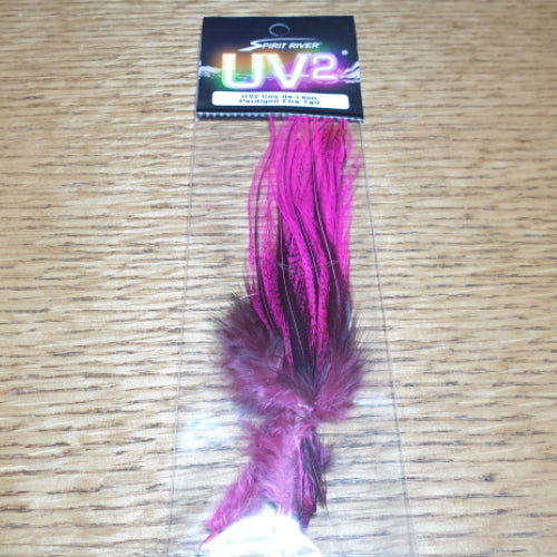 UV2 Coq De Leon Perdigon Fire Tail Feathers – Fl. Hot Pink AVAILABLE AT TROUTLORE FLY TYING STORE AUSTRALIA