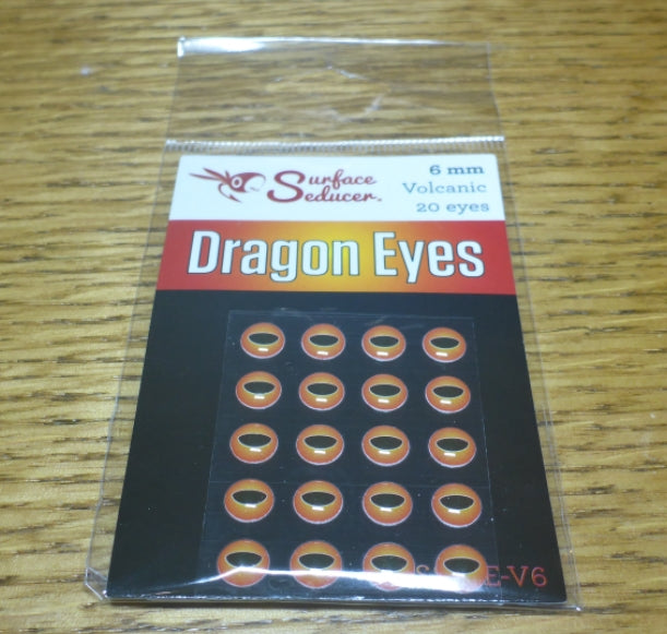 Surface Seducer Dragon Eyes - Volcanic Red AVAILABLE AT TROUTLORE FLY TYING STORE AUSTRALIA