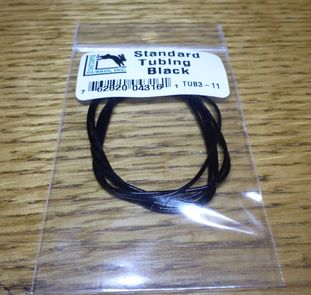 Standard Stretch Tubing Black AVAILABLE AT TROUTLORE FLY TYING STORE AUSTRALIA