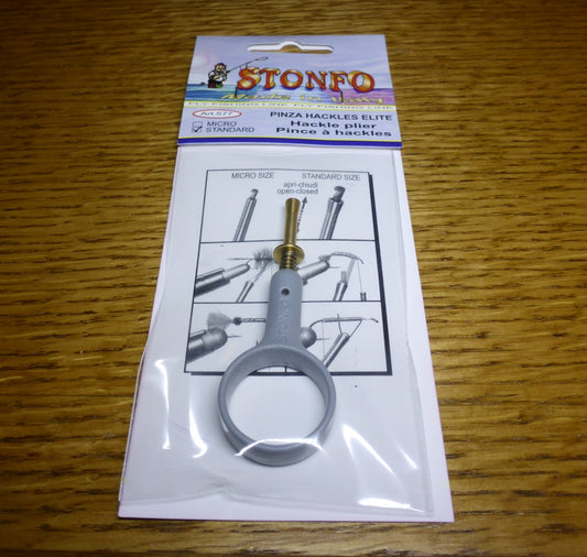 STONFO PINZA ELITE HACKLE PLIERS AVAILABLE AT TROUTLORE FLY TYING STORE AUSTRALIA