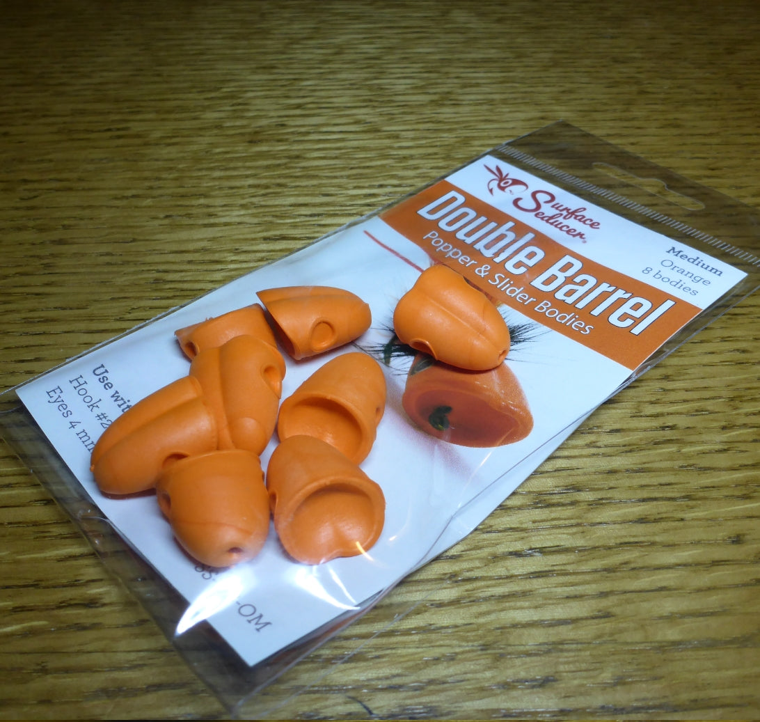 Surface Seducer Double Barrel Popper Orange