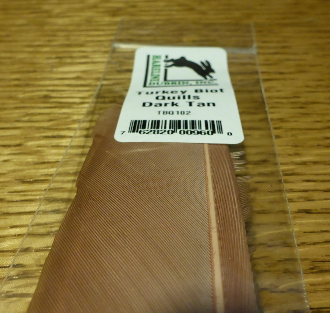 Hareline Turkey Biot Quills Dark Tan