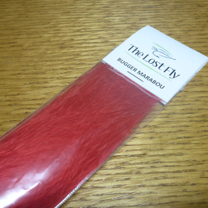 The Lost Fly Bugger Marabou Plumes – Red AVAILABLE AT TROUTLORE FLY TYING STORE AUSTRALIA