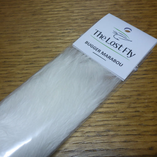 The Lost Fly Bugger Marabou Plumes – White AVAILABLE AT TROUTLORE FLY TYING STORE AUSTRALIA