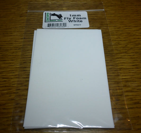 Hareline 1mm Ultra Thin Foam White AVAILABLE AT TROUTLORE FLY TYING STORE AUSTRALIA