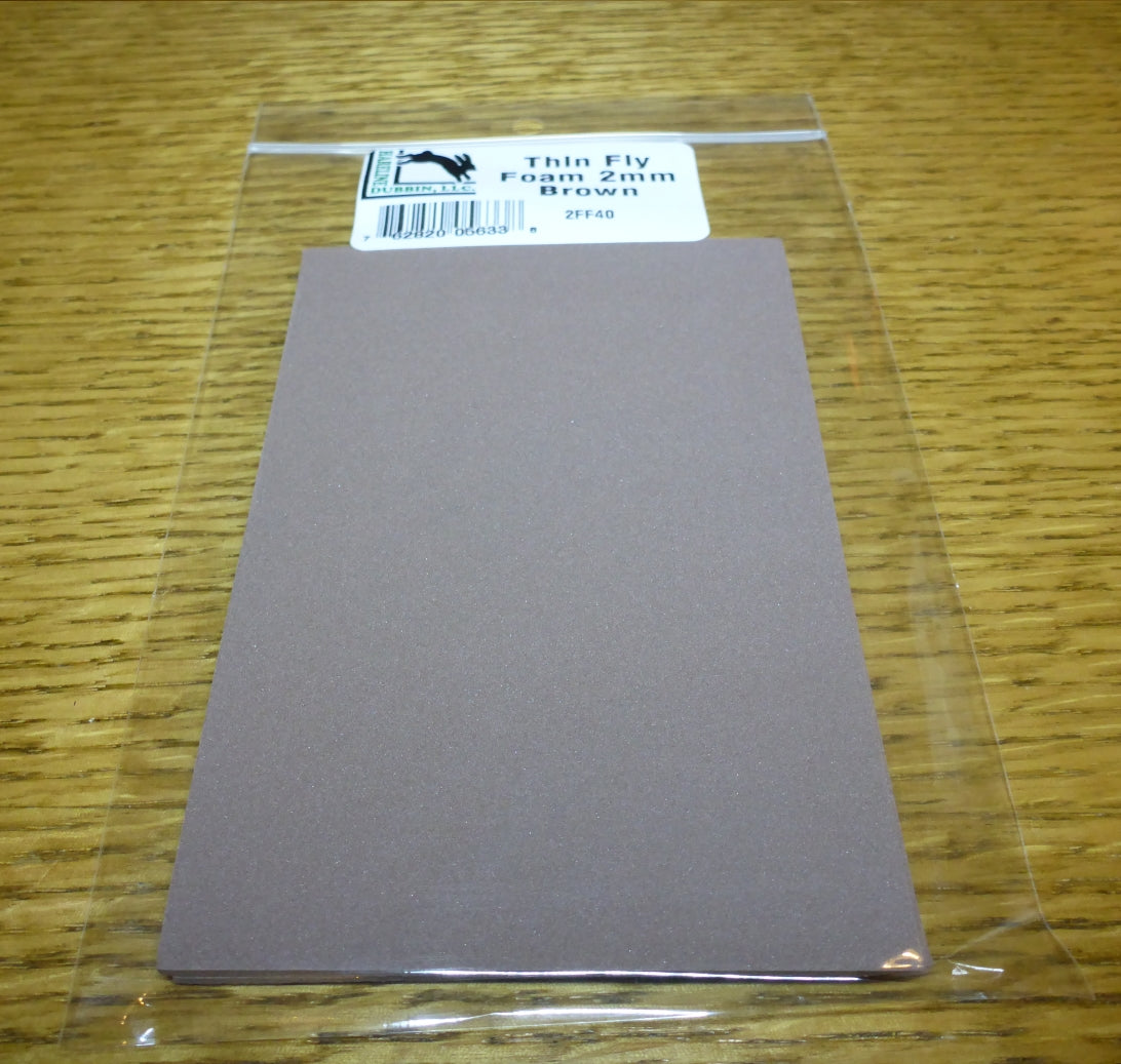 Hareline 2mm Thin Foam Brown AVAILABLE AT TROUTLORE FLY TYING STORE AUSTRALIA