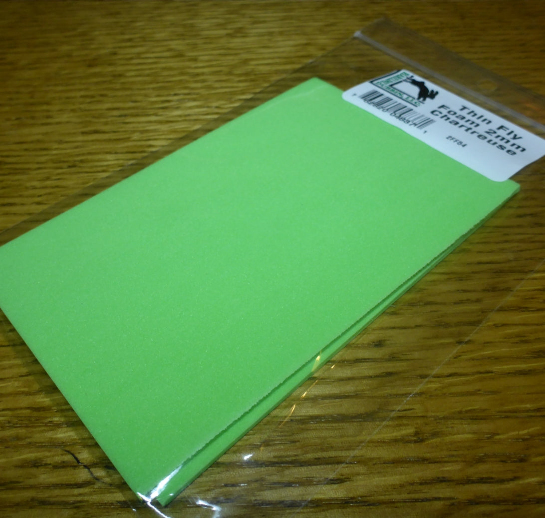 Hareline 2mm Thin Foam Chartreuse