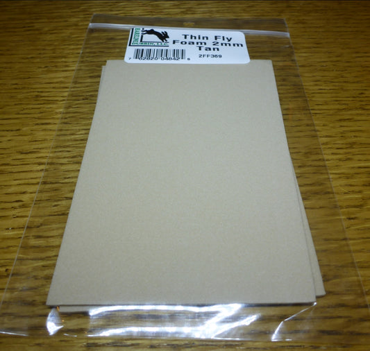 Hareline 2mm Thin Foam Tan AVAILABLE AT TROUTLORE FLY TYING STORE AUSTRALIA