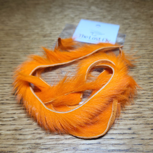 The Lost Fly Zonker Rabbit Strips Hot Orange AVAILABLE AT TROUTLORE FLY TYING STORE AUSTRALIA