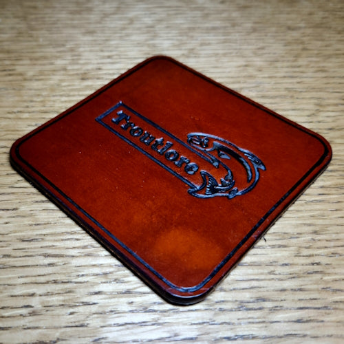 Troutlore Leather Drinks Coaster