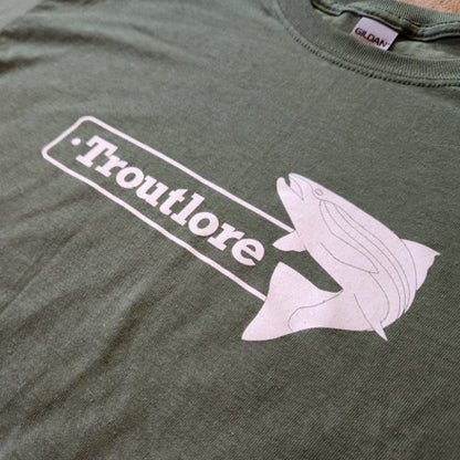 Troutlore Logo T-Shirt Military Green