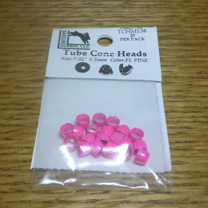 Hareline Tube Cone Heads – Flouro Pink