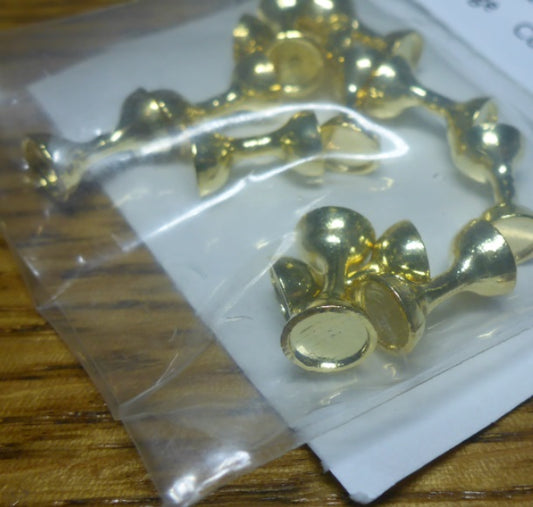 Hareline Flat-End Tungsten Hourglass Eyes Gold AVAILABLE AT TROUTLORE FLY TYING STORE AUSTRALIA