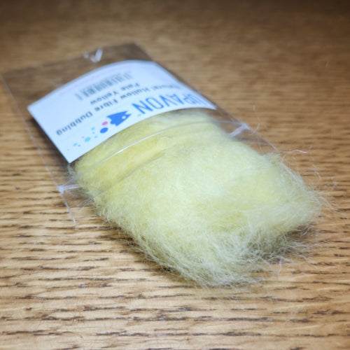 Upavon Hollow Dub – Pale Yellow AVAILABLE AT TROUTLORE FLY TYING STORE AUSTRALIA