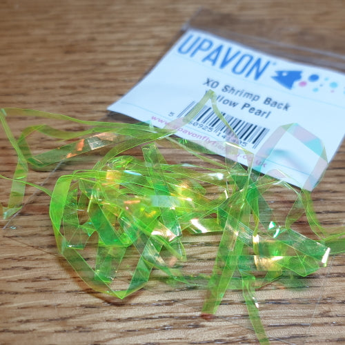 Upavon XO Shrimp Back – Yellow Pearl AVAILABLE AT TROUTLORE FLY TYING STORE AUSTRALIA