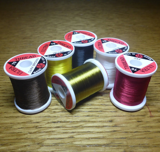 UTC ULTRATHREAD 70 DENIER UTC70 THREAD AVAILABLE AT TROUTLORE FLY TYING STORE AUSTRALIA