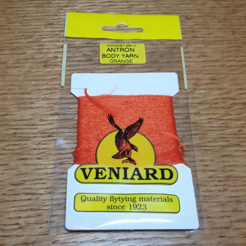 Veniard Antron Yarn Orange AVAILABLE AT TROUTLORE FLY TYING STORE AUSTRALIA