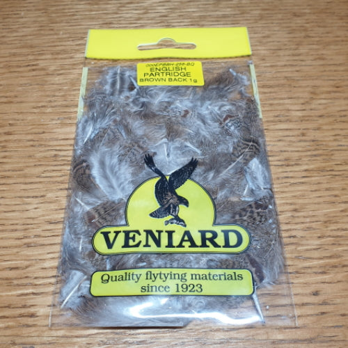 Veniard Partridge Feathers – Brown Back Natural AVAILABLE AT TROUTLORE FLY TYING STORE AUSTRALIA