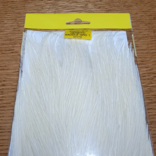 Veniard Genetic Saddle Grade 1 White AVAILABLE AT TROUTLORE FLY TYING STORE AUSTRALIA