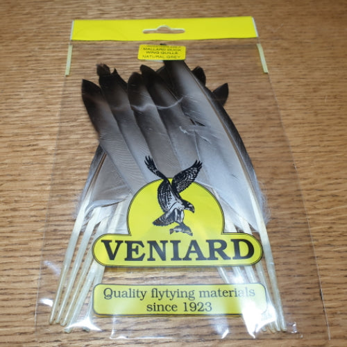 Veniard Mallard Duck Wing Quills Natural Grey AVAILABLE AT TROUTLORE FLY TYING STORE AUSTRALIA