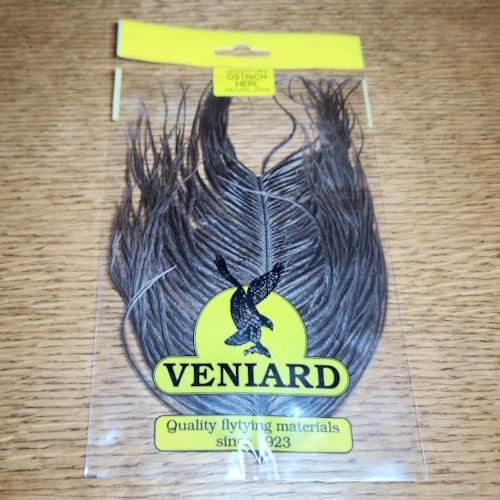 Veniard Ostrich Herl – Natural Drab Grey AVAILABLE AT TROUTLORE FLY TYING STORE AUSTRALIA