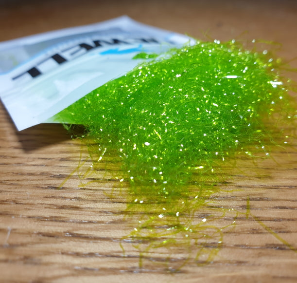 Tiewell Weed Dubbing - Fluoro Green  AVAILABLE AT TROUTLORE FLY TYING STORE AUSTRALIA