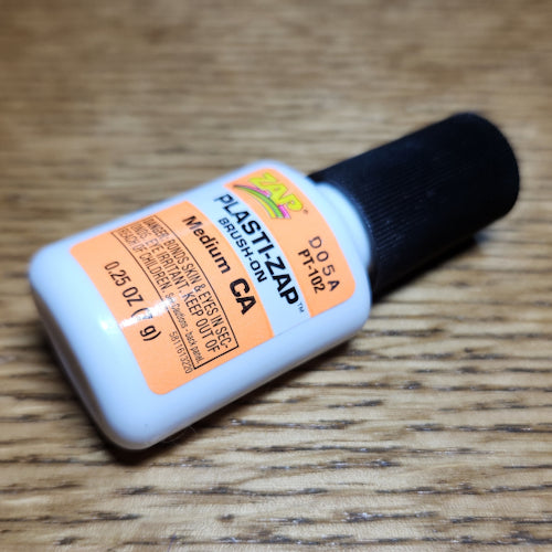 ZAP-A-GAP PLASTI-ZAP BRUSH ON GLUE AVAILABLE AT TROUTLORE FLY TYING STORE AUSTRALIA