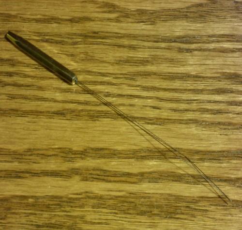 BRASS HANDLE BOBBIN THREADER FLY TYING TOOL AVAILABLE AT TROUTLORE FLYTYING SHOP