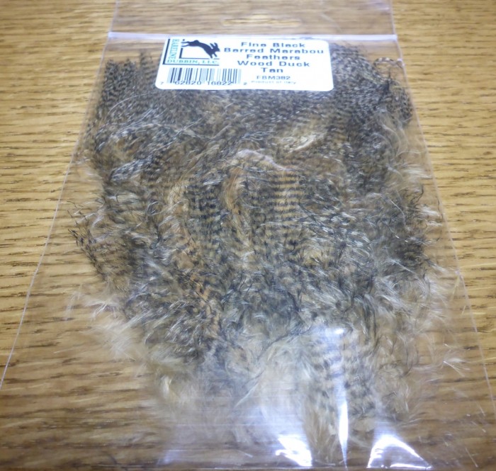 Hareline Dubbin Fined Barred Marabou Fly Tying Feathers Australia