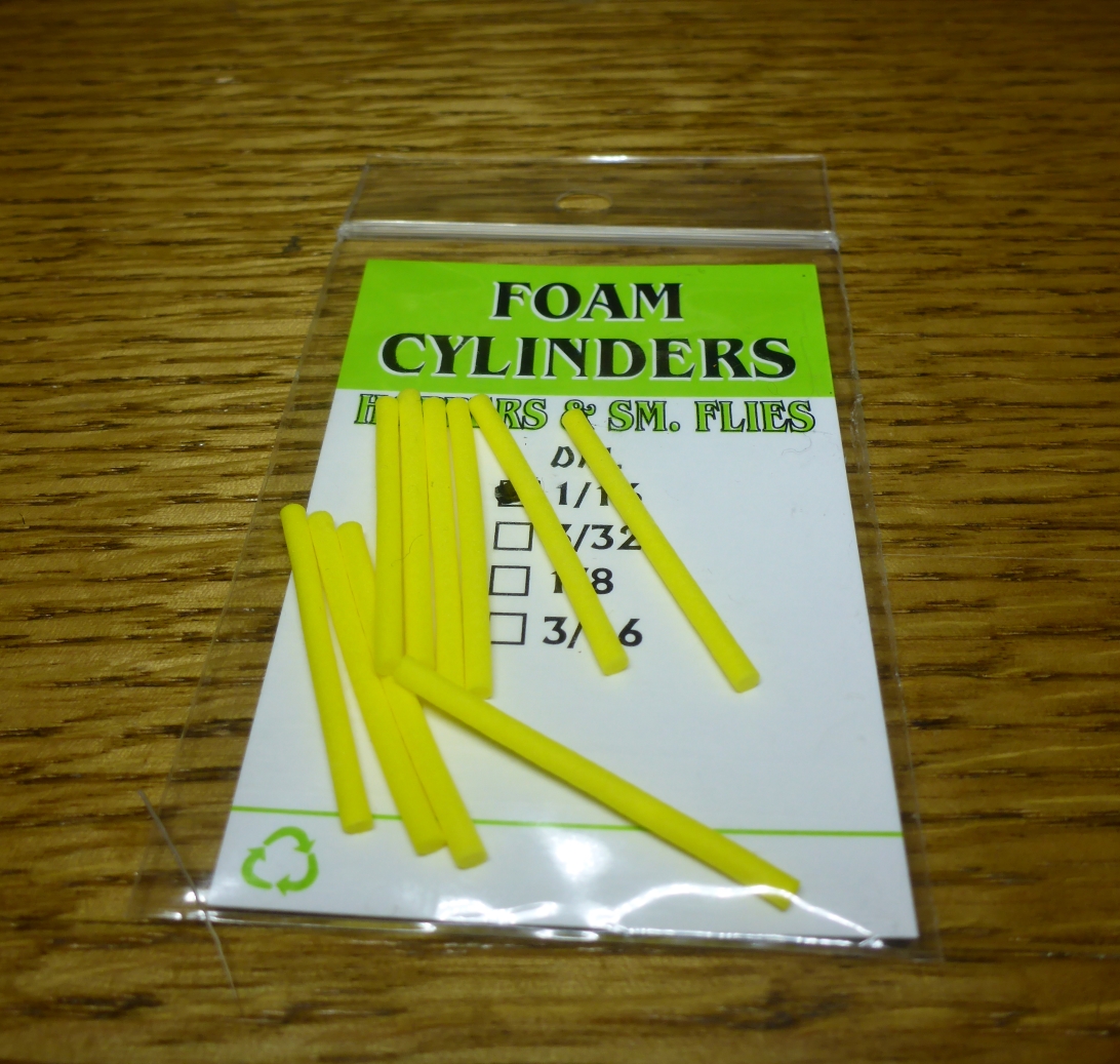 Foam Cylinders Hopper Yellow - Troutlore