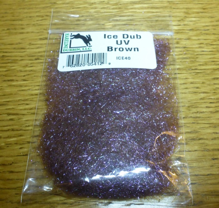 HARELINE ICE DUB UV BROWN AUSTRALIA TROUTLORE FLY TYING MATERIALS