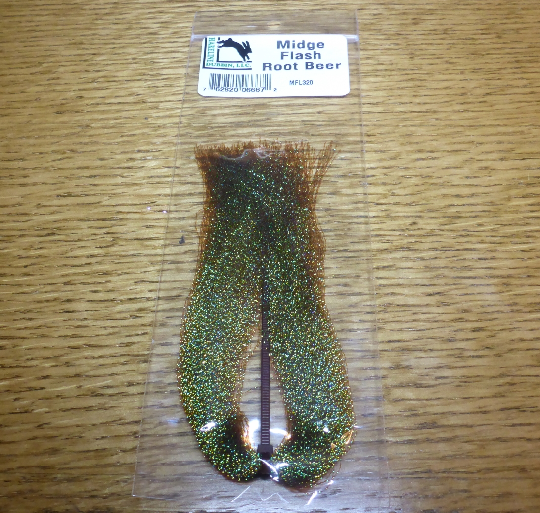 Hareline Midge Flash Root Beer - Troutlore Fly Tying Supplies