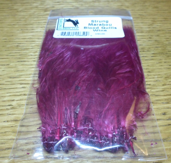 HARELINE MARABOU BLOOD QUILLS WINE TROUTLORE AUSTRALLIA FLY TYING MATERIALS