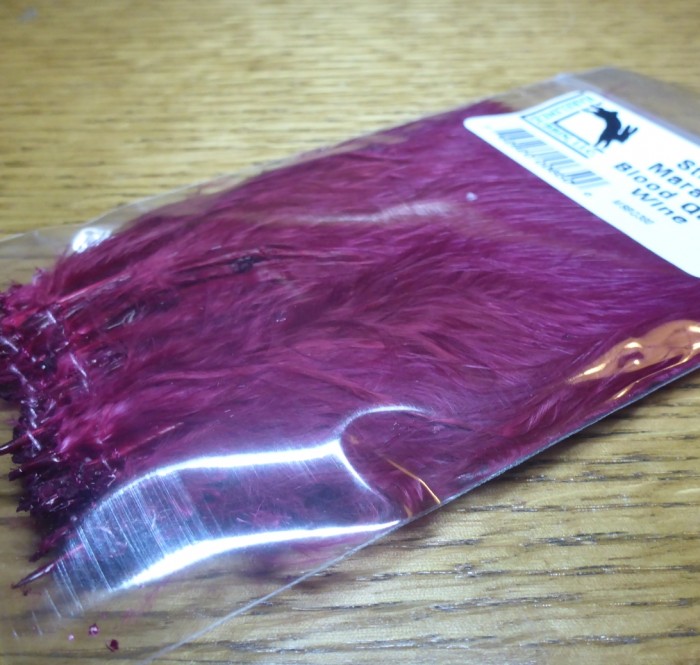 HARELINE MARABOU BLOOD QUILLS WINE TROUTLORE AUSTRALLIA FLY TYING MATERIALS