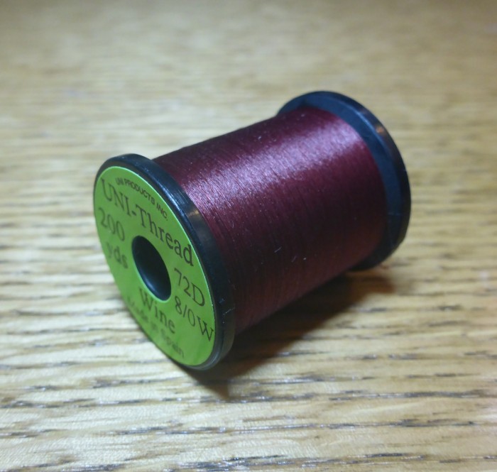 UNI 8/0 FLY TYING THREAD AUSTRALIA WINE CLARET TROUTLORE