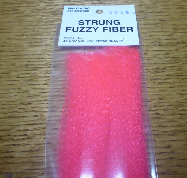 Hedron Strung Fuzzy Fiber Hot Pink - Troutlore Fly Tying Shop