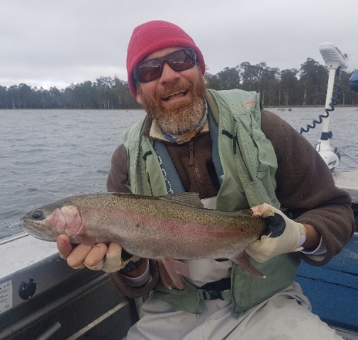 Tasmanian Rainbow caught by Dave @nqsaltwaterflies