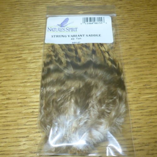 Nature's Spirit Strung Grizzly Variant Saddle Hackle 5-6 Inch - Tan ...