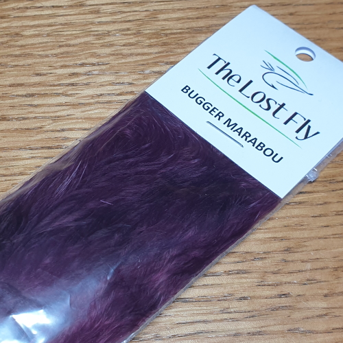 THE LOST FLY BUGGER MARABOU PLUMES IN CLARET NOW AVAILABLE AT TROUTLORE FLY TYING SHOP IN AUSTRALIA