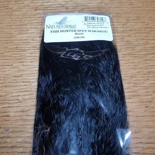 Fish Hunter Spey Marabou 5-7 Inch - Black - Troutlore