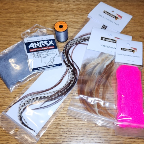 PARACHUTE ADAMS TIEYOUROWN KIT FROM TROUTLORE FLY TYING STORE