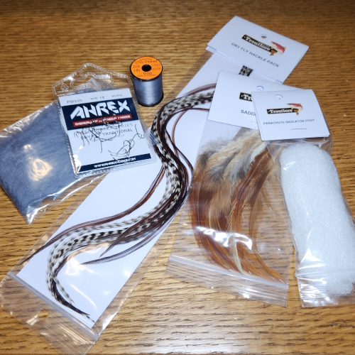 PARACHUTE ADAMS TIEYOUROWN KIT FROM TROUTLORE FLY TYING STORE