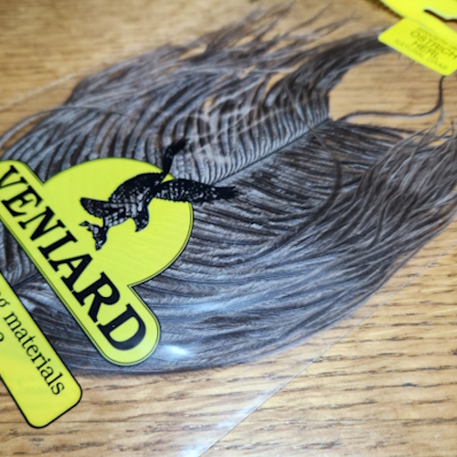 Veniard Ostrich Herl - Natural Drab Grey - Troutlore Flytying Shop