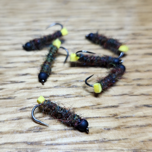 VAGABOND FLIES SHORT STICK CADDIS NYMPH FLY PATTERN AVAILABLE AT TROUTLORE FLY TYING STORE AUSTRALIA